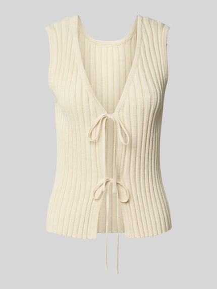 PIECES Top o kroju regular fit z mieszanki bawełny model ‘JOYLYNN’ Piaskowy 2