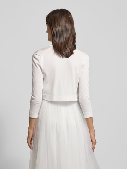 Jake*s Cocktail Bolero mit Schalkragen Offwhite Melange 5