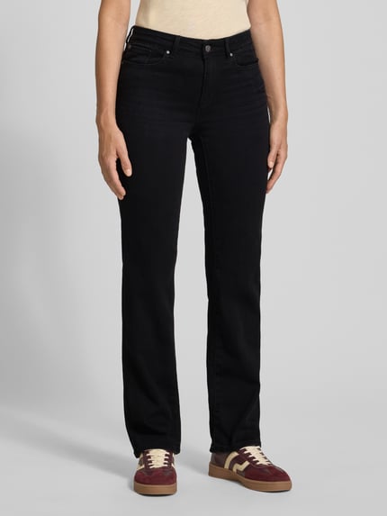 VERO MODA Straight Fit Jeans aus Baumwoll-Mix Modell 'FLASH' Black 4