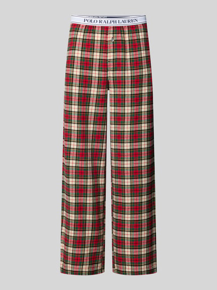 Polo Ralph Lauren Relaxed Fit Pyjama-Hose aus reiner Baumwolle Rot 1