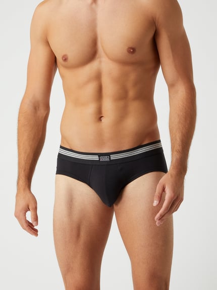 Jockey Slip mit elastischem Logo-Bund im 3er-Pack Black 3