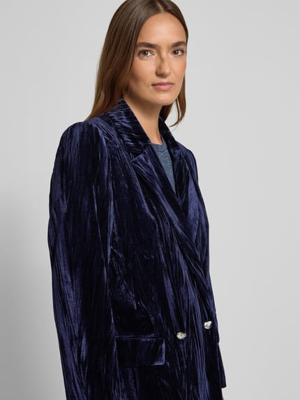 Christian Berg Cocktail Relaxed fit blazer van fluweel met reverskraag Donkerblauw gemêleerd - 3