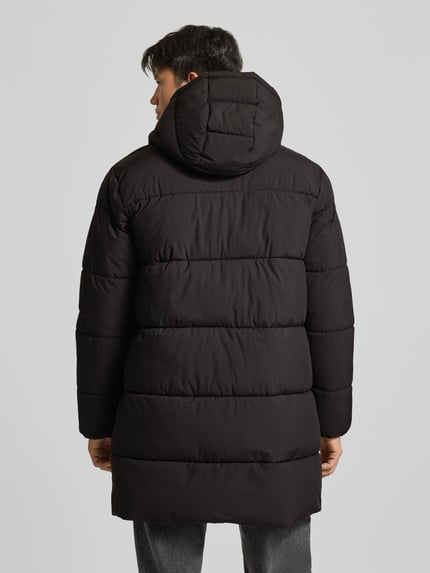 REVIEW Steppmantel mit Kapuze und Reißverschlusstaschen Black 5