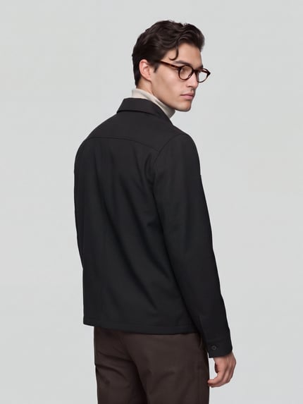 Marc O'Polo DENIM Hemdjacke mit Brusttaschen Modell 'SMART OVERSHIRT' Black 5