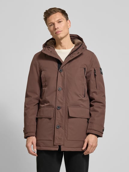 Tom Tailor Regular fit parka met capuchon Middenbruin - 4