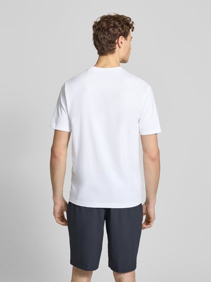 BOSS Green Regular Fit T-Shirt aus Baumwoll-Mix Modell 'TS_GLOBE LOGOPATTERN' Weiss 5