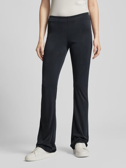 Weekday Flared Cut Stoffhose mit elastischem Bund Modell 'Bea' BLACK 4
