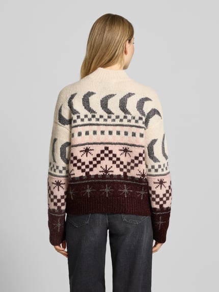 Scotch & Soda Loose Fit Strickpullover mit Woll-Anteil Schoko 5