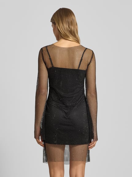 ONLY Eng anliegendes Freizeitkleid in Netz-Optik Modell 'TORVI' Black 5
