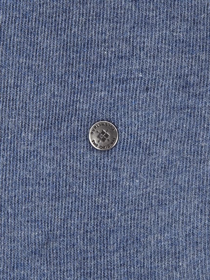 Productfoto, Sokken met Labeldetail in set van 2 van Burlington, blauw katoenmix met stretch, nauwsluitend, labeldetail zichtbaar.