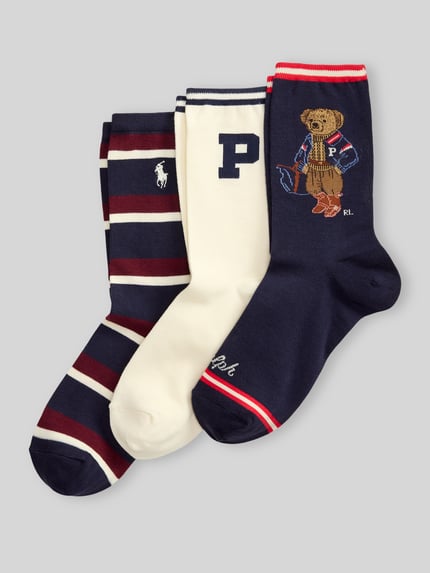 Polo Ralph Lauren Socken aus Baumwoll-Mix im 3er-Pack Dunkelblau 1