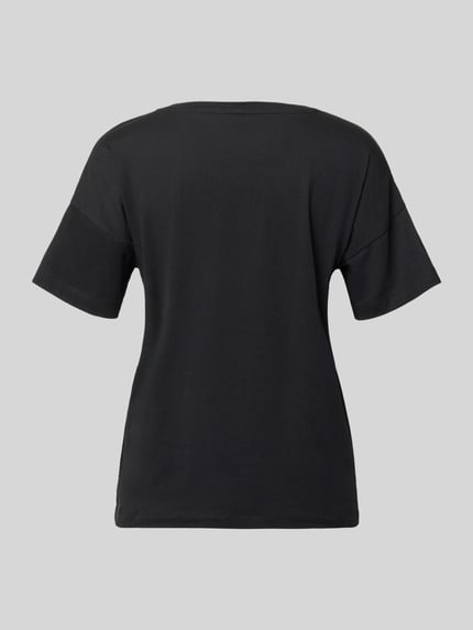 s.Oliver RED LABEL Regular fit pyjamabovendeel van een mix van katoen en viscose Donkerbruin - 3
