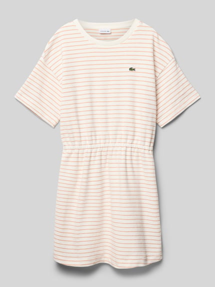 Lacoste Kleid mit Logo-Stitching Ecru 1