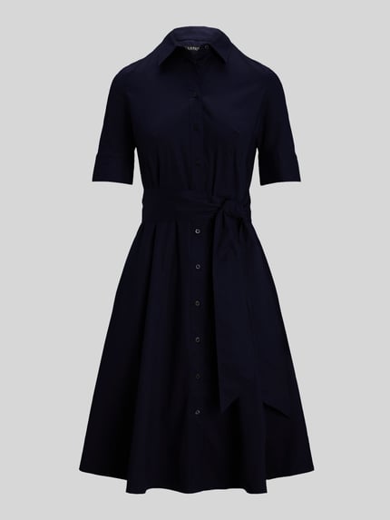 Lauren Ralph Lauren Nauwsluitende overhemdjurk van katoenmix Marineblauw - 2