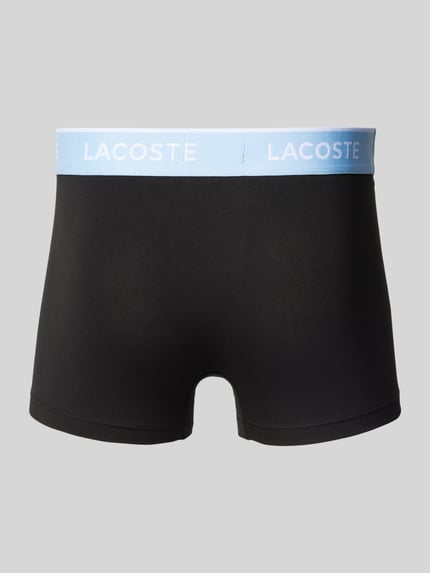 Lacoste Trunks mit elastischem Label-Bund im 3er-Pack Black 3