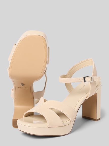 Tamaris Sandaletten aus echtem Rindsleder Sand 4