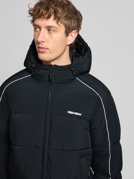 REVIEW Gewatteerd jack met capuchon Zwart - 3