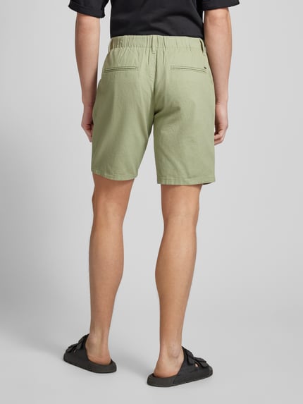 ONLY & SONS Regular Fit Shorts aus Baumwoll-Mix mit Leinen-Anteil Modell 'LARGO' Oliv 5