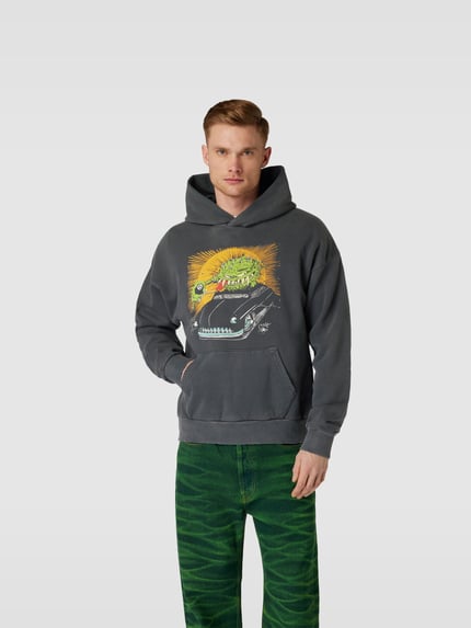 RE/DONE oversized hoodie met motiefprint Donkergrijs - 4