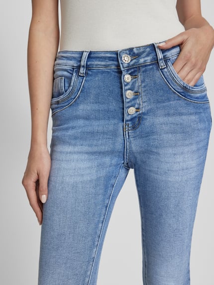 miss goodlife Skinny fit jeans met knoopsluiting Jeansblauw - 3
