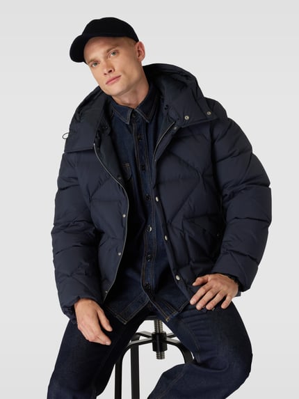 Lardini Gewatteerd jack met steekzakken Donkerblauw - 3
