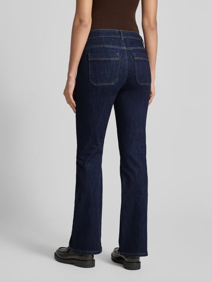 Christian Berg Woman Bootcut fit jeans met riemlussen Marineblauw - 5