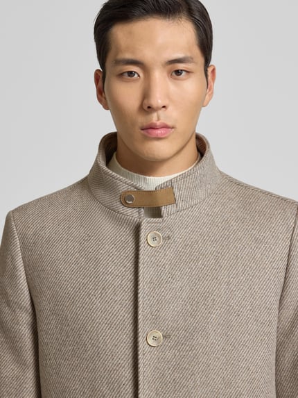 CINQUE Lange jas van wolmix model 'CHOICE' Beige - 3