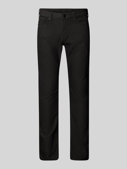 Emporio Armani Slim Fit Stoffhose aus Baumwoll-Mix im 5-Pocket-Design Black 2