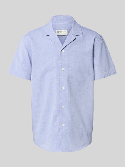 Tom Tailor Denim Relaxed Fit Freizeithemd aus reiner Baumwolle Marine Melange 2