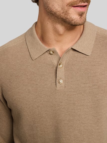 Tom Tailor Regular fit pullover met polokraag Camel - 3