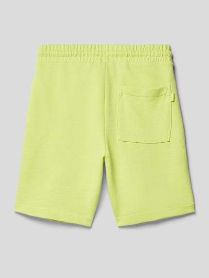 Cars Jeans Regular fit sweatshorts met labelprint, model 'Gruss' Geel - 3