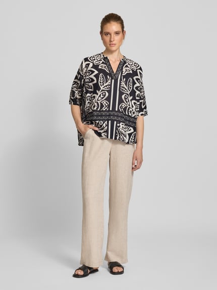 Emily Van den Bergh Blouseshirt met V-hals BLACK - 1