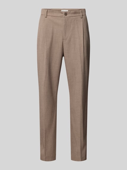 Casual Friday Regular Fit Stoffhose mit Bundfalten Modell 'Pierce' Camel Melange 2