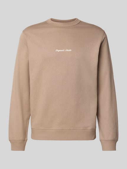 JACK & JONES Sweatshirt mit Rundhalsausschnitt und Label-Stitching Beige 2