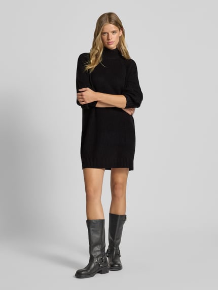 NOISY MAY® Minikleid mit gerippten Abschlüssen Modell 'TIMMY' Black 1