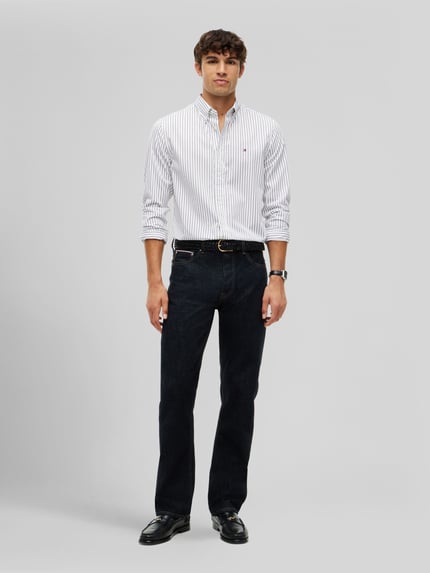Tommy Hilfiger Body Fit Freizeithemd aus reiner Baumwolle Weiss 1