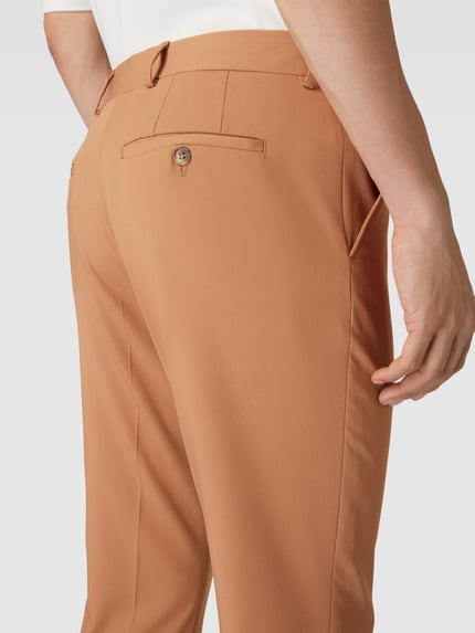 Selected Slim fit pantalon in effen design, model 'LIAM' Terracotta - 3