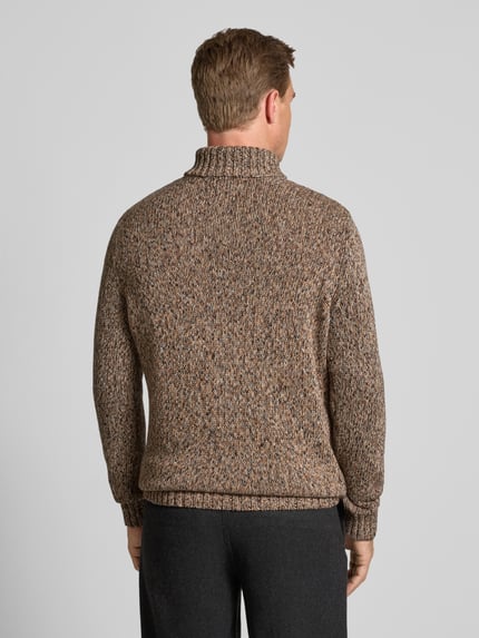 RAGMAN Regular Fit Rollkragenpullover mit gerippten Abschlüssen Camel 5