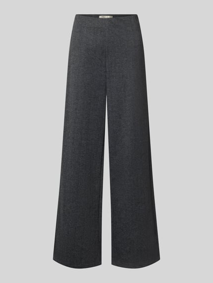 ONLY Wide Leg Gerade Hose mit Nahtreißverschluss Modell 'BREMEN' Dunkelgrau Melange 2