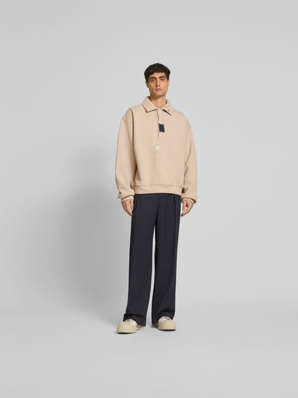 Marni oversized sweatshirt met labeldetails Beige - 1