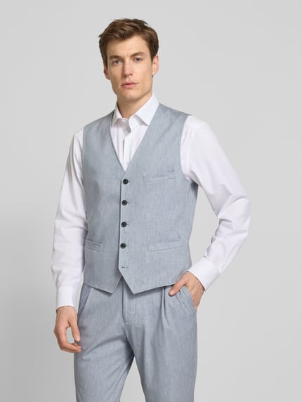 CG – CLUB of GENTS Gilet met strookzakken, model 'Mosley' Bleu - 4