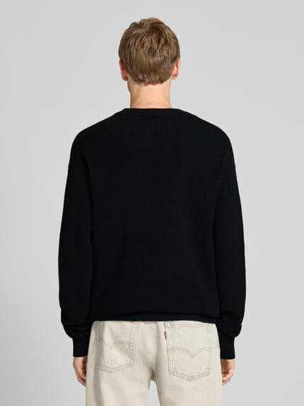 Calvin Klein Jeans Strickpullover mit Label-Patch Black 5
