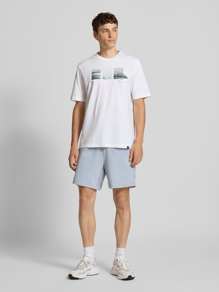adidas Training Regular fit sweatshorts met elastische band, model 'Halsil' Lichtgrijs - 1