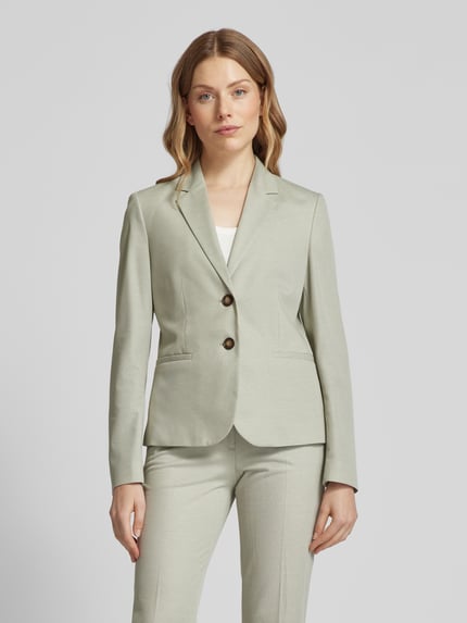 Christian Berg Woman Selection Blazer met strookzakken Lindegroen - 4