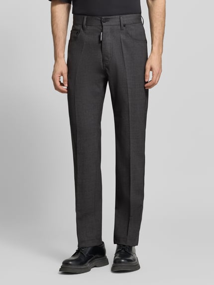 Dsquared2 Ready to Wear Regular Fit Bundfaltenhose aus Schurwolle mit Bügelfalte Dunkelgrau 4