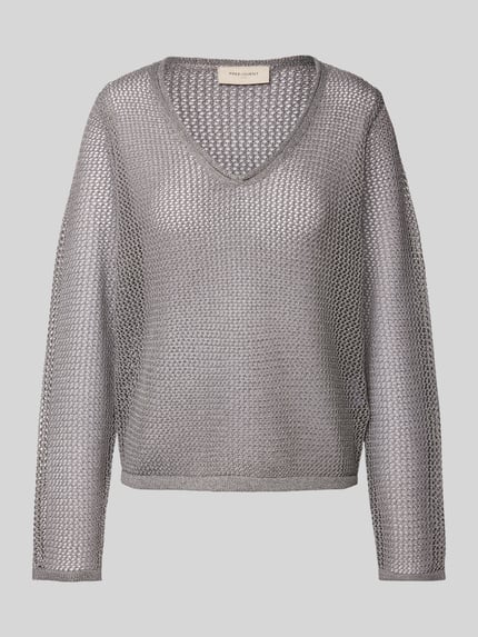 FREE/QUENT Gebreide pullover in semi-transparant design, model 'TERNE' Zilver - 2