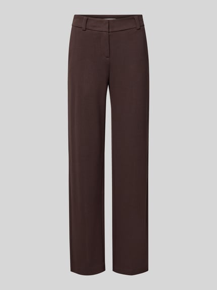 Christian Berg Woman Wide leg stoffen broek met paspelzakken aan de achterkant Donkerbruin - 2
