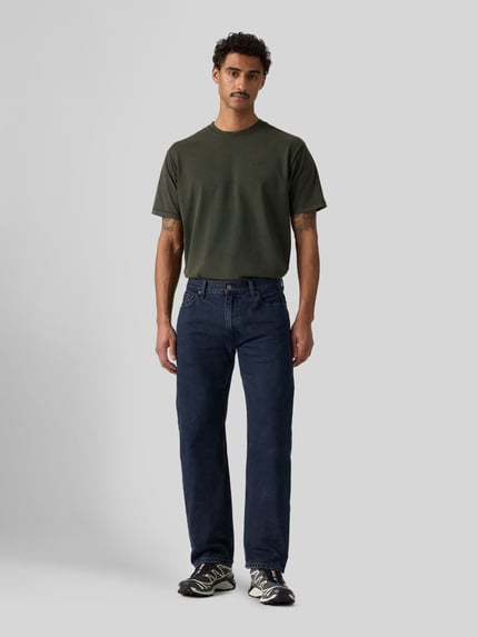 Levi's® Relaxed Fit Jeans aus reiner Baumwolle Modell '555®' Dunkelblau 1
