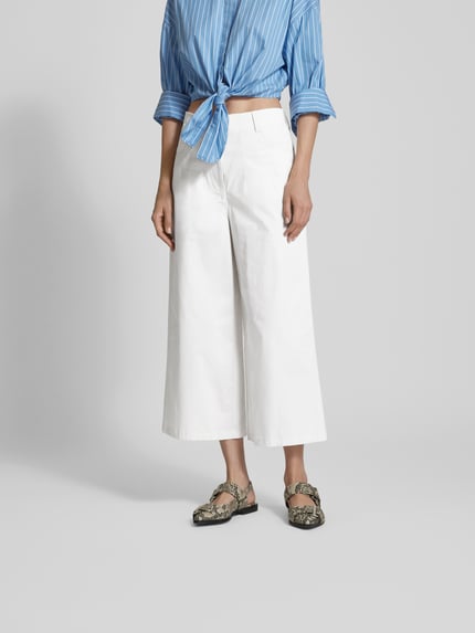Staud Stoffen broek met steekzakken Ecru - 4