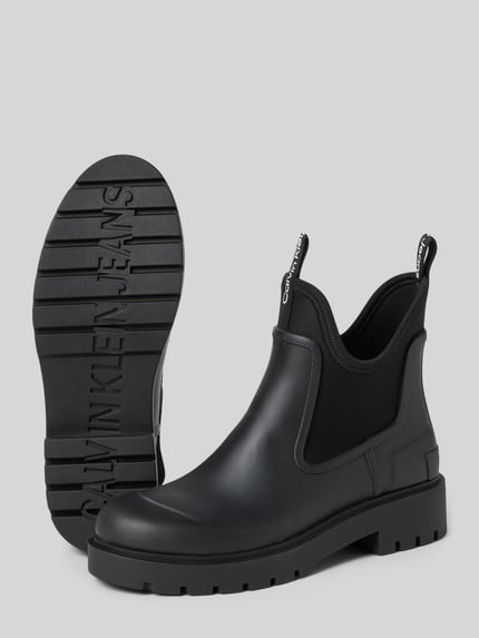Calvin Klein Jeans Chelsea boots met elastische inzet BLACK - 4
